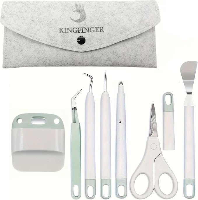 KINGFINGER Scrapbooking Tools Set, Scoring Stylus, Basic Weeding Tools