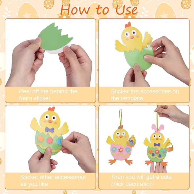 Fennoral 12 Pack Easter Craft for Kids