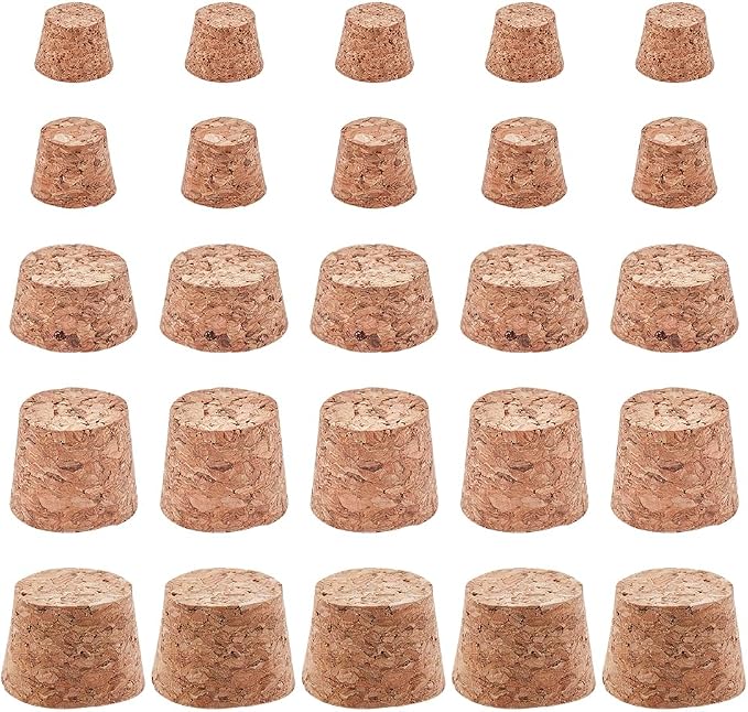 GORGECRAFT 50PCS 5 Sizes Cork Bottle Stoppers