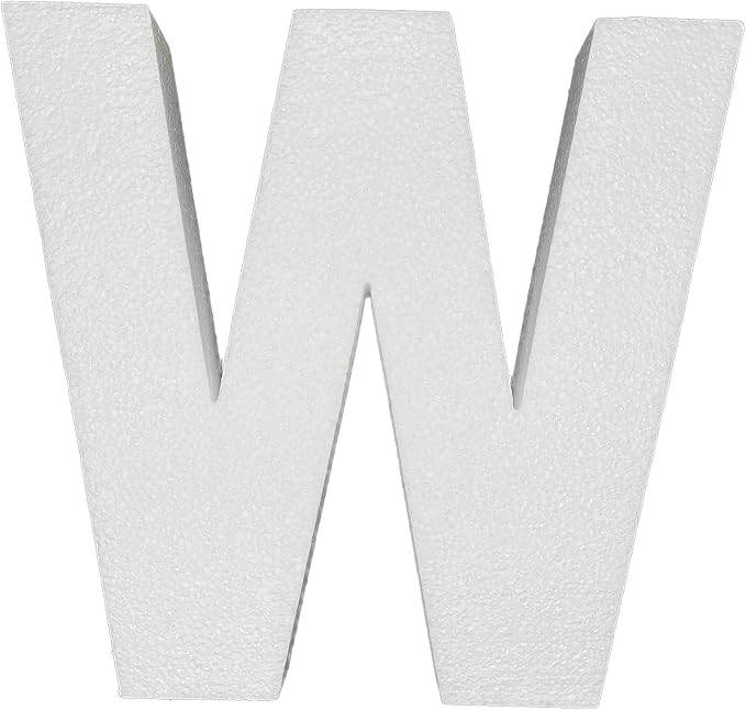 12 Inch Smooth Foam Letters