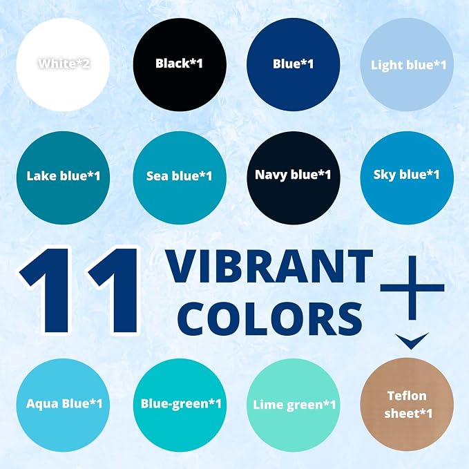 HTVRONT Heat Transfer Vinyl Blue HTV Vinyl