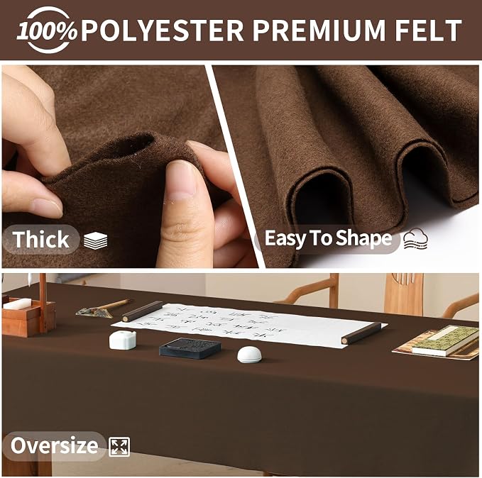Chocolate Brown Fabric Sheet 36" X 36", 1.4mm Thick Large Soft Durable Flexible