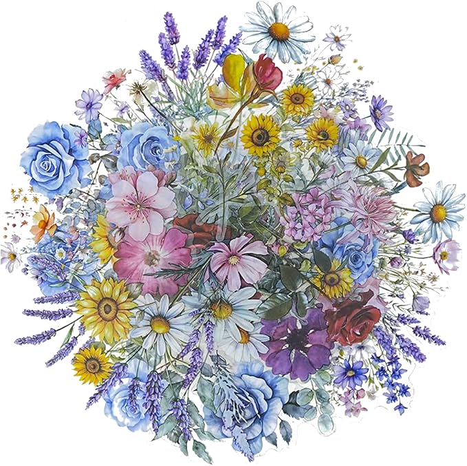 100 Pcs Natural Flower Stickers