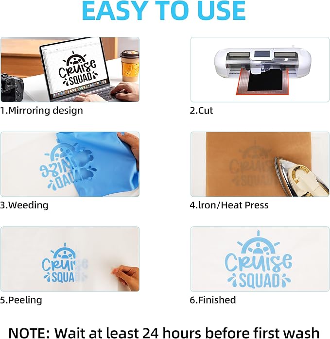 guangyintong HTV Heat Transfer Vinyl Bundle: 36 Pack 12" x 10" Iron on Vinyl