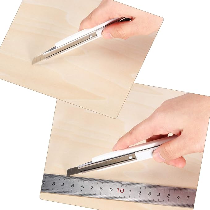 Blulu 10 Pack Basswood Sheets 8 x 4 x 1/16 Inch Thin Plywood Board Sheets