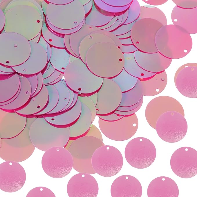 MECCANIXITY 700 Pcs Flat Round Sequins 15mm/0.6 Inch Loose Paillettes Craft