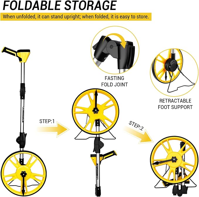 Measuring Wheel: DEKOPRO 4V Digital Measuring Wheel in Feet, 12.5 Inch 99