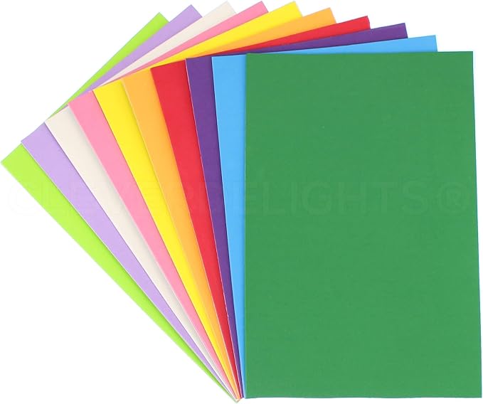 10 Pack - CleverDelights 8" x 12" Foam Sheets - Assorted Colors - Large Self