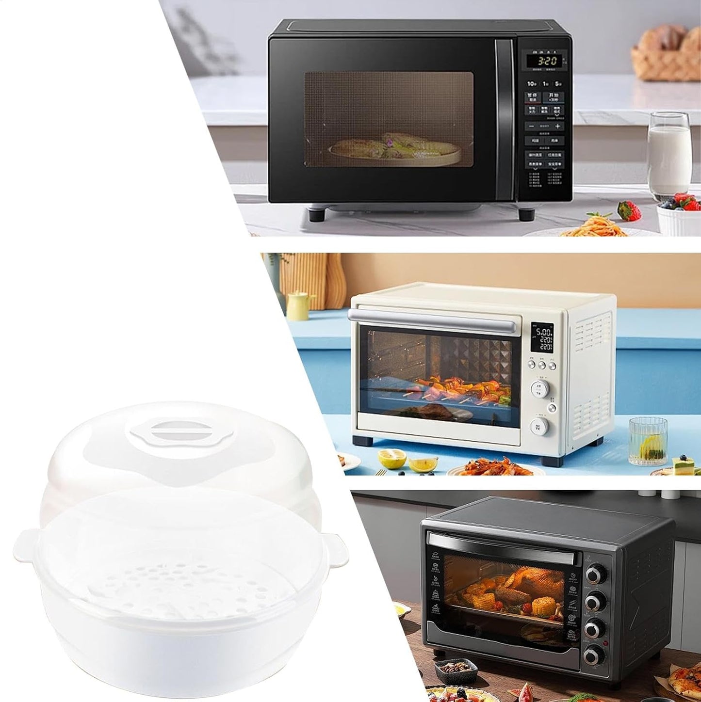Microwave Steam Sterilizer for Baby Bottles - Reusable Steam Cleaner | Steam Bottle Case Container | Breastfeeding Storage Steamer for Quick Cleaning