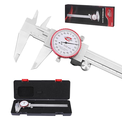 Metric Dial Caliper 0-150mm Precision Measuring Tool | ±0.02mm Accuracy
