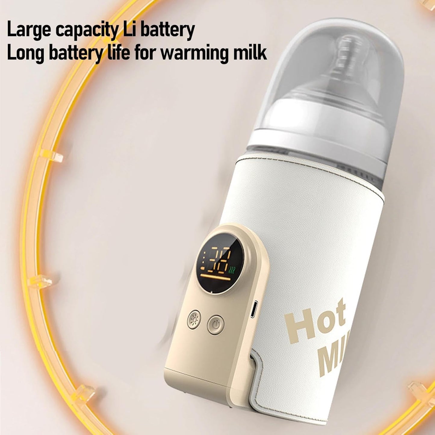 Bottle Warmer, Faster Heating Baby Milk Warmers for All Bottles with Accurate Temp Control Water Bath Tech and Auto Shut Off, Bottle Warmer for Breastmilk and Formula (6000mah)