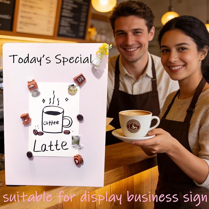2 Pack Metal Pink Magnet Display Board