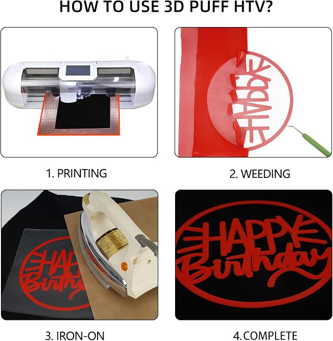 Guangyintong Red Puff Heat Transfer Vinyl HTV Rolls