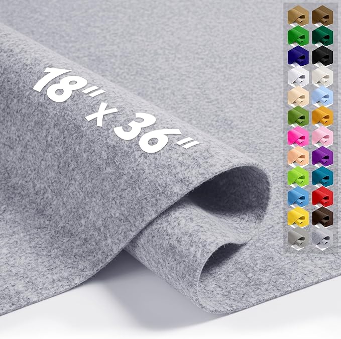 Heather Grey 18" X 36" Felt Fabric Sheet