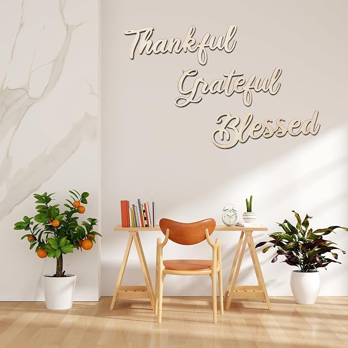 3 Pcs Thankful Grateful Blessed Wall Signs Thankful Grateful Blessed Signs