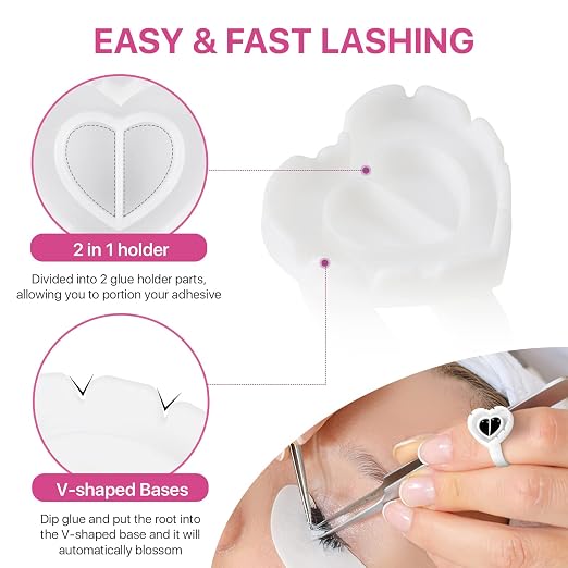 Pretty memory 150 Pcs Glue Rings