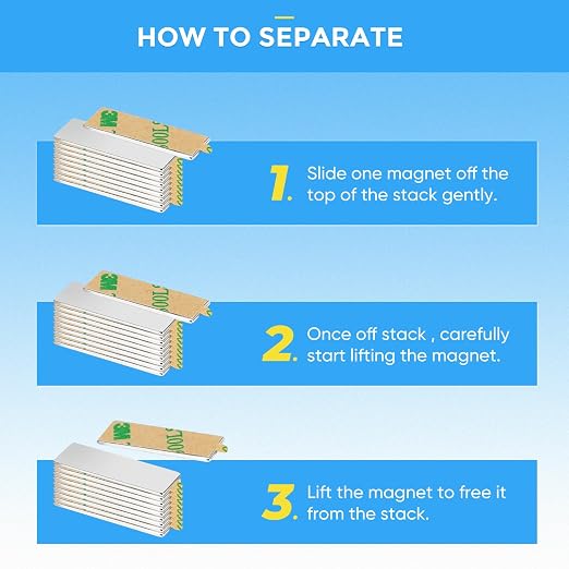 UTOMAG 12 Pcs Rectangular Neodymium Magnets