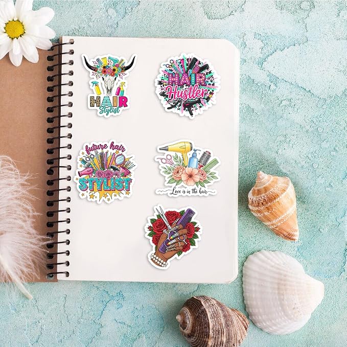 30PCS Hairstylist Stickers Pack – Waterproof Vinyl Hair Stylist & Salon Quotes