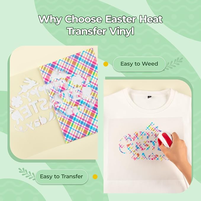 HTVRONT Plaid HTV Heat Transfer Vinyl