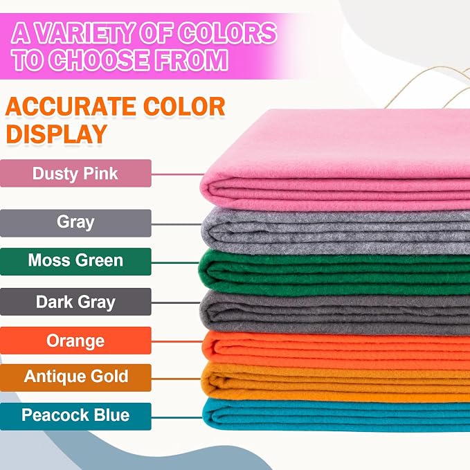 XSEINO Dust Pink Large Felt Fabric 108" X 36 ", 1.4 mm Thick Soft Felt Fabric
