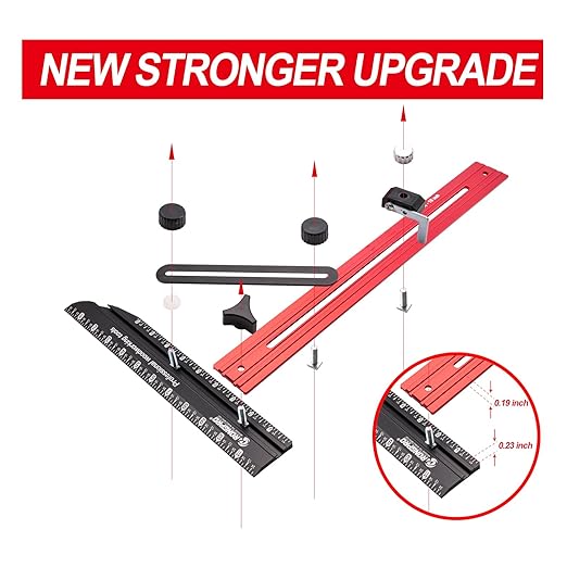 Stair Tread Template Tool, Stair Gauge Set Shelf Layout Measuring Scribe Tool