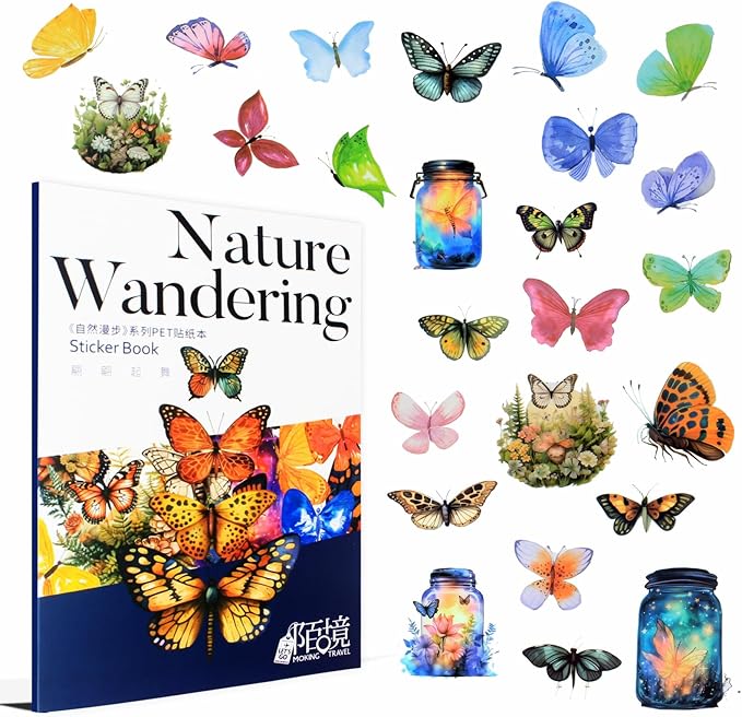 Transparent Butterflies Fairy Sticker Book