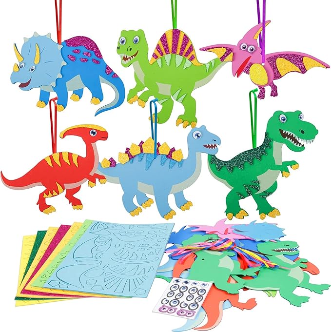 Fennoral 12 Pack Dinosaur Craft Kit