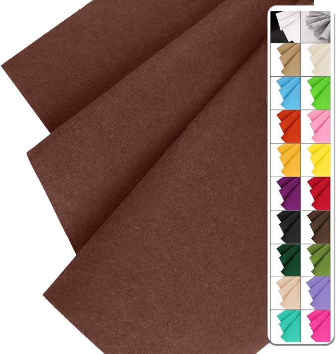IONTACH 36" X 36" Stiff Felt Fabric 1.2mm Thick | Felt Sheet