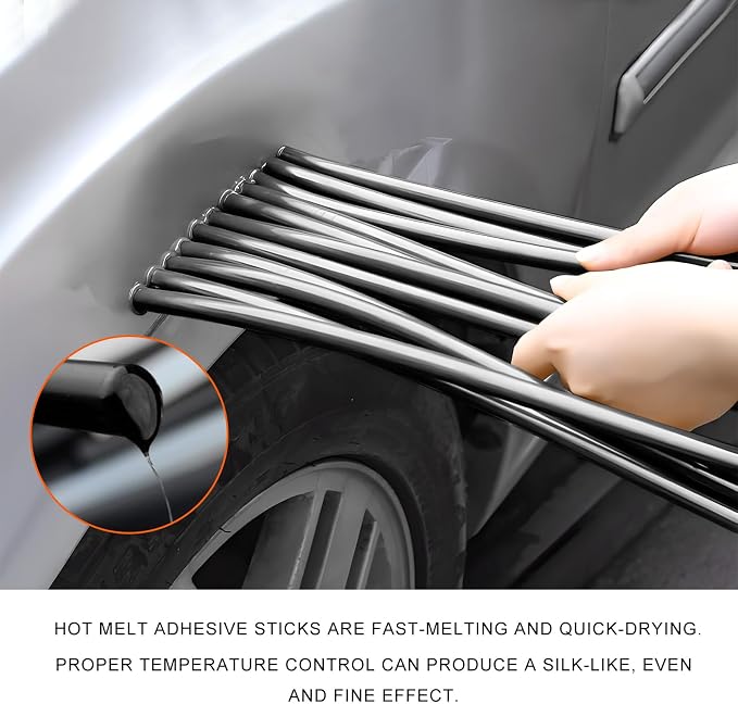 32PCS Dent Repair Glue Sticks, 0.43" Dia×8" Long PDR Glues Paintless Auto Body