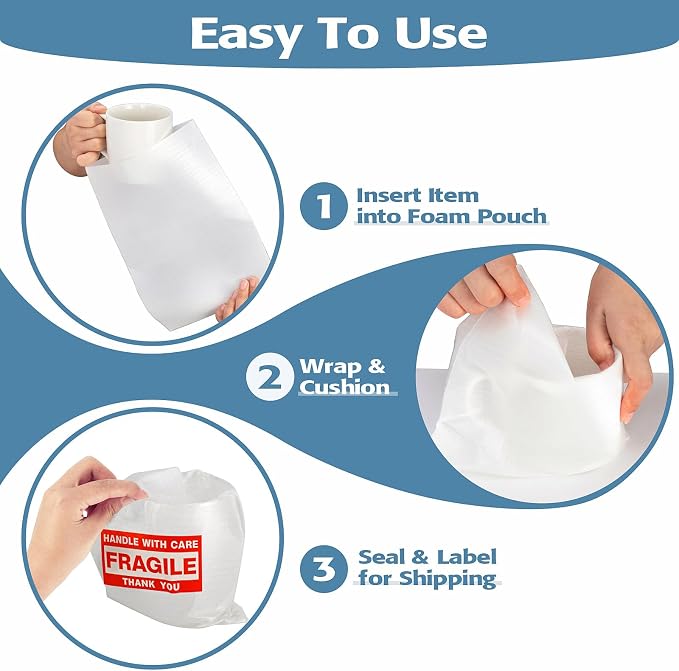 540Pcs Dish Packing Supplies for Moving, 290Thickened High-Density Foam Wrap