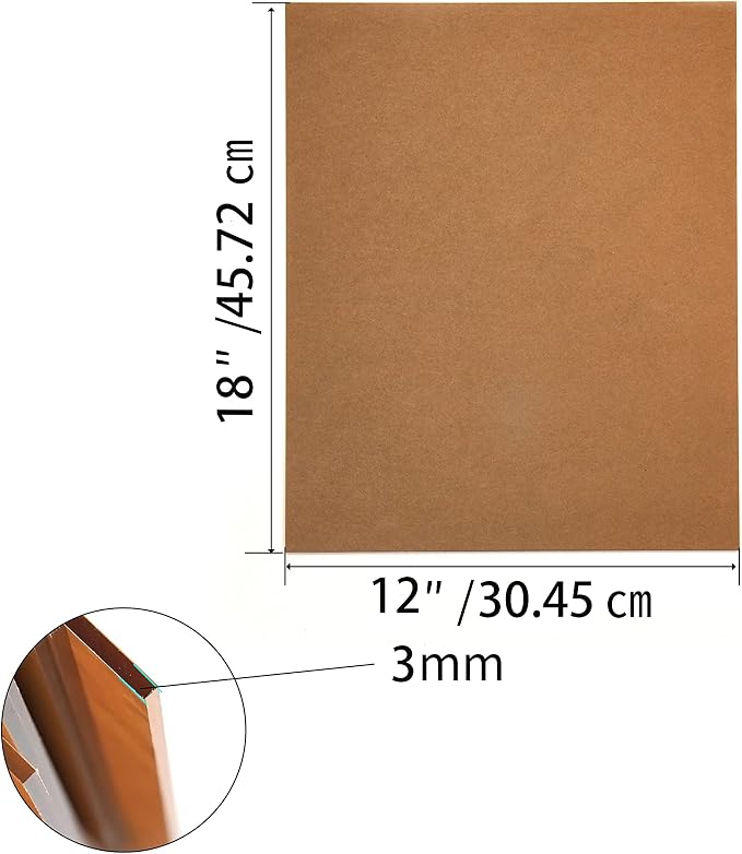 2 Pieces 12 x 18 Cast Acrylic Sheet Plexiglass Sheets 1/8 inch Thick Clear