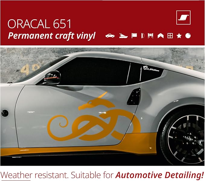 ORACAL 651 Gloss Golden Yellow Permanent Vinyl Tape Roll – Premium Adhesive Film
