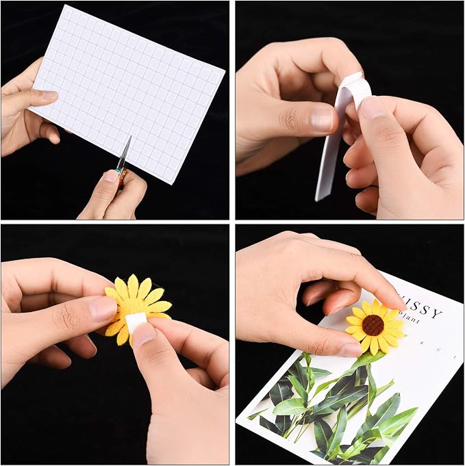 Outus 12 Sheets Foam Adhesive Squares, 2160 Pieces Double Sided Pop Foam Squares