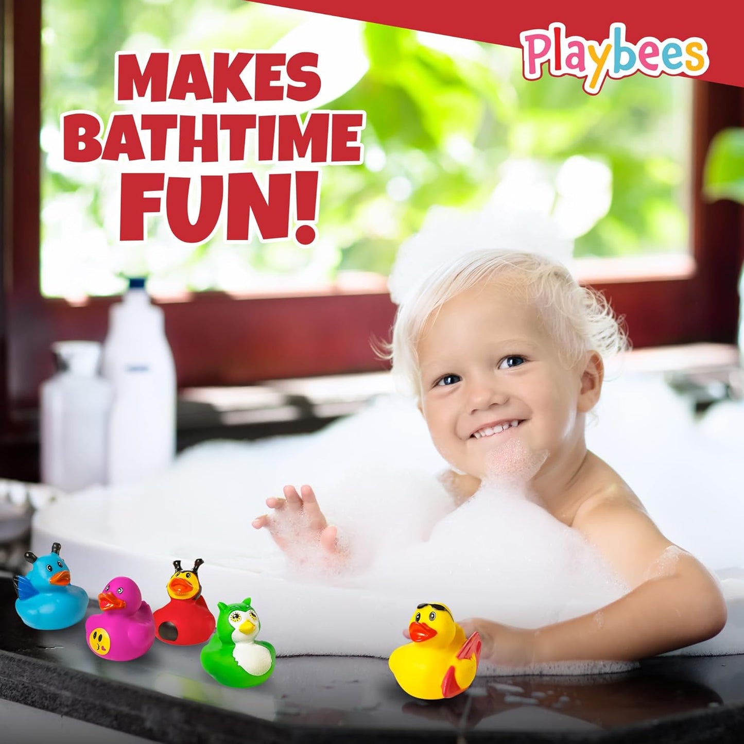 Playbees Rubber Ducks in Bulk 12 Pack Assortment Duckies Kids Baby Bath Shower Toys Jeep Ducking Floater Summer Beach Pool Activity Baby Showers Accessories Classroom Incentives