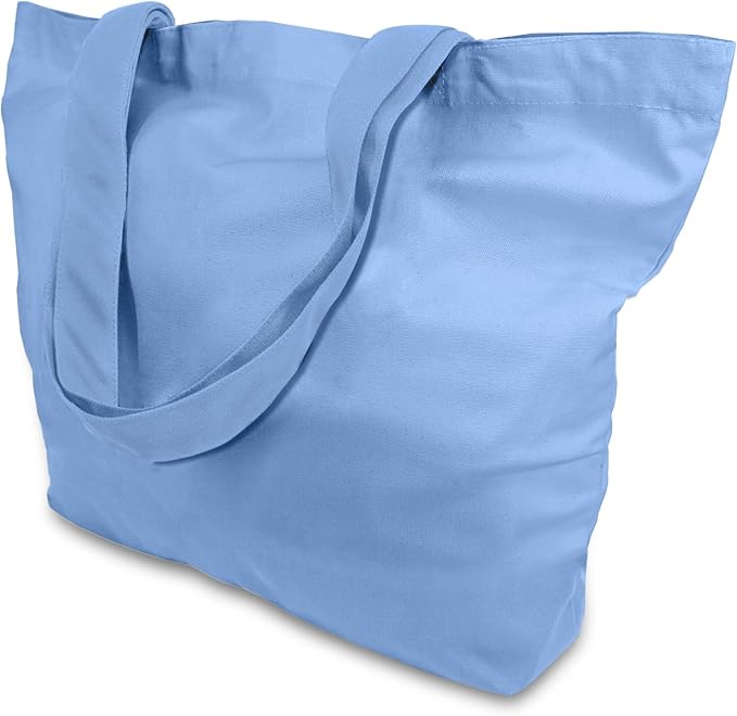 TOPDesign 1-Pack Super Strong Large 12oz Cotton Canvas Tote Bag, Reusable