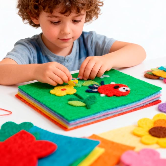 120 Pcs Craft Felt Sheets, 4 x 4 inch Soft Felt Squares