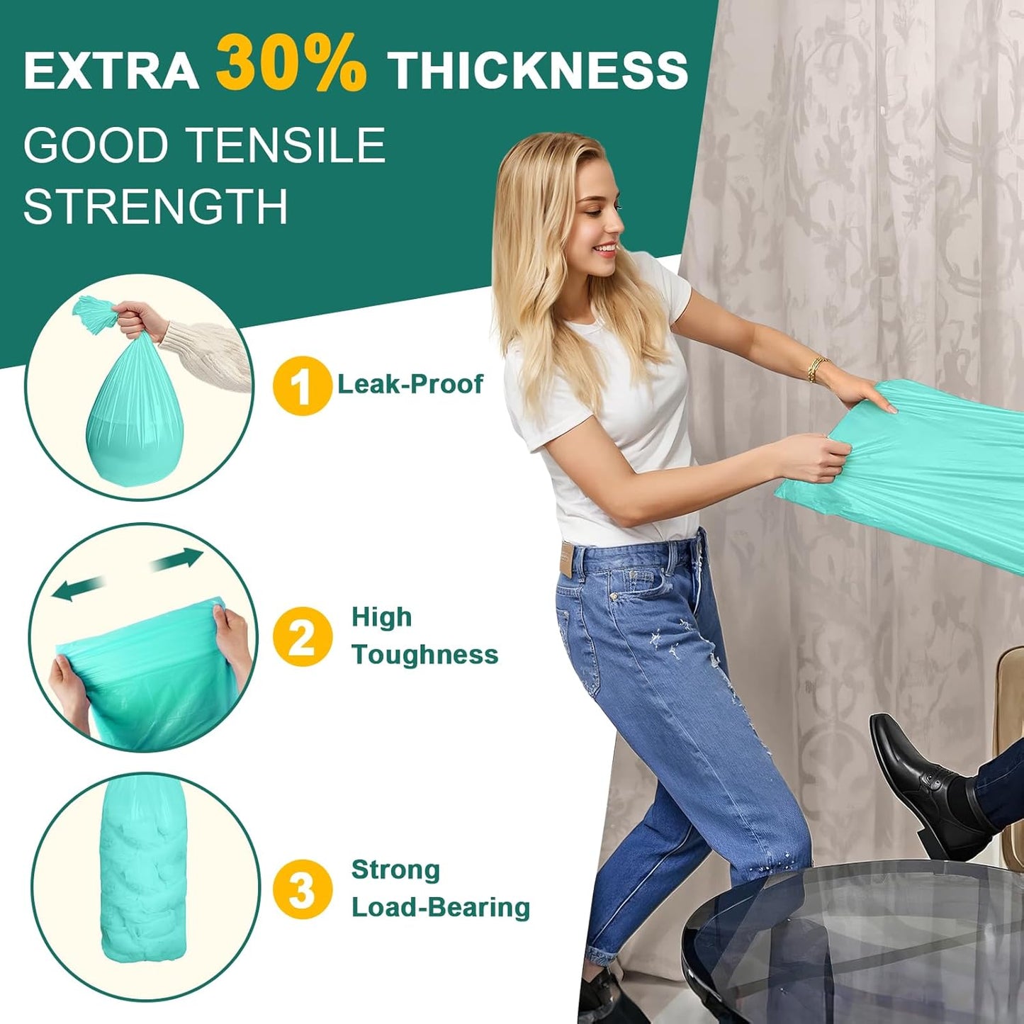 Adult Diaper Liner Refills Compatible with Janibell Akord 280 Slim 2 Pack for 1210 Diapers(Extra 10% Length&30% Thickness) Incontinence Disposal System Plant Scent to Eliminate Waste/Odor Resistant
