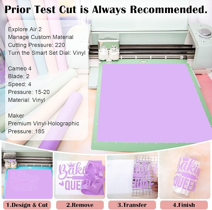 TECKWRAP 001 Matte Pastel Permanent Vinyl, 10 Boho Vinyl Adhesive Indoor &