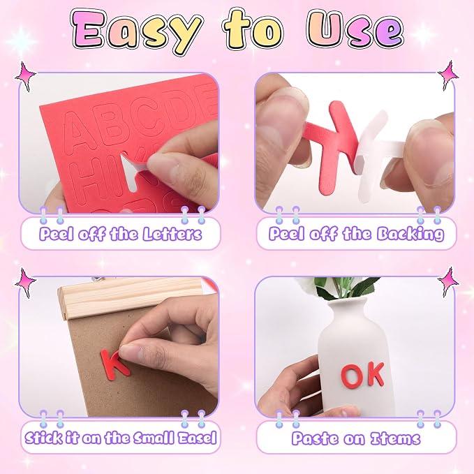 1312 Pcs Foam Letter Stickers, Self-Adhesive EVA Alphabet Stickers Small 1 Inch