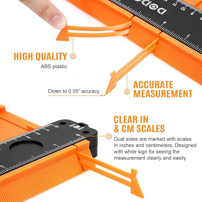 DODOWIN 10+5 Inch Contour Gauge