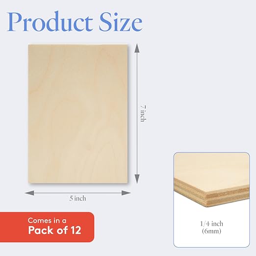 1/4 Inch Baltic Birch Plywood 6 mm B/BB Grade Craft Wood,