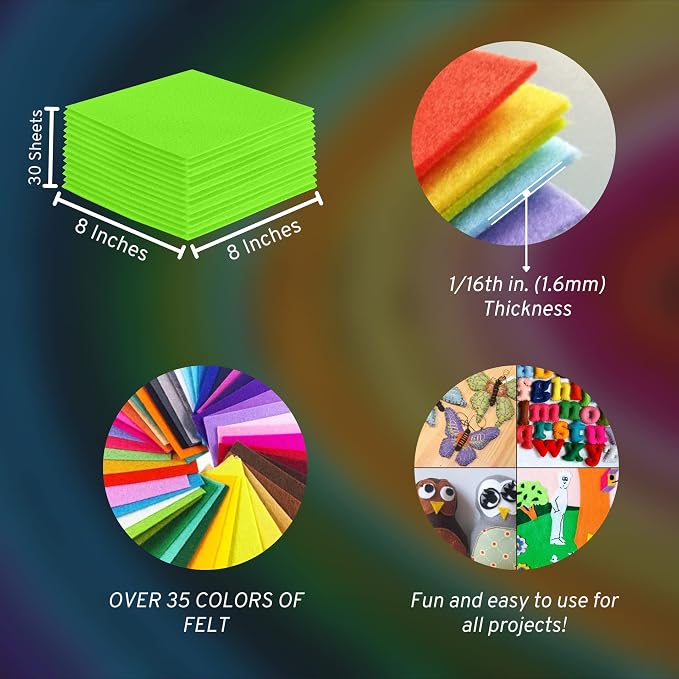 FabricLA Acrylic Felt Sheets for Crafts
