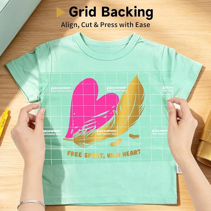 TECKWRAP Heat Transfer Vinyl for T-Shirts, 50+ Washes, REACH Certified & Dryer