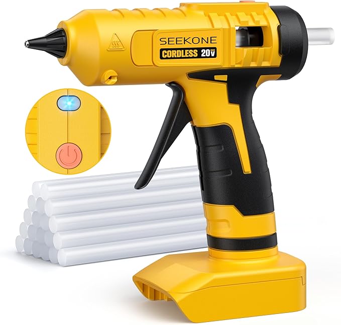 SEEKONE Hot Glue Gun, 100W Cordless Hot Glue Gun