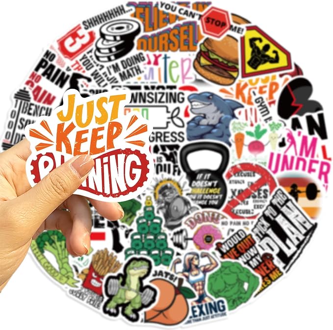 Inspirational Fitness Stickers Bulk