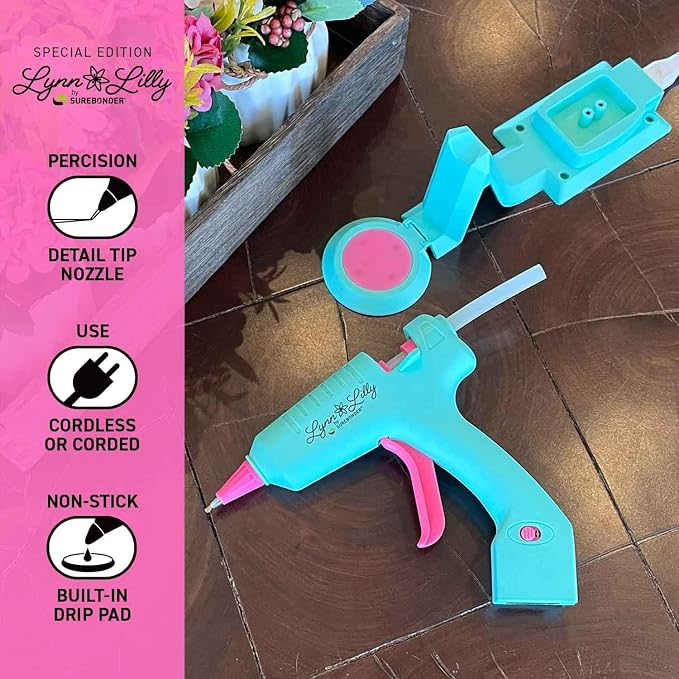 Surebonder Lynn Lilly Edition Cordless/Corded 20 Watt High-Temp Mini-Size