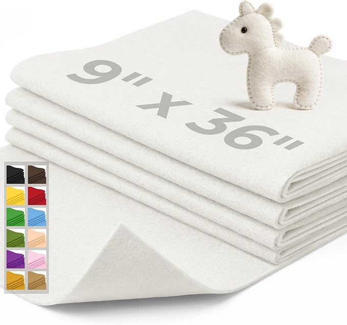 IONTACH 9" X 36" Soft Felt Sheets 1.6mm Thick | Acrylic Felt Fabric