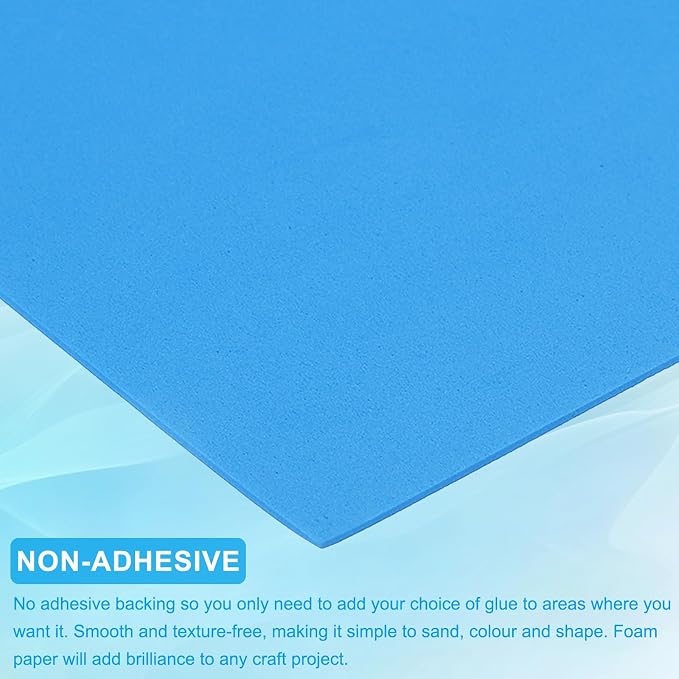 PATIKIL 30 Pack EVA Foam Sheets, Lake Blue