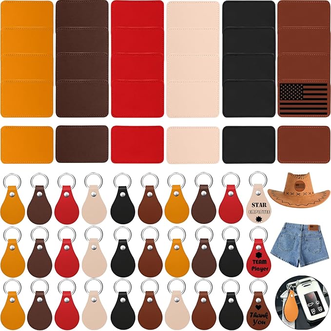 60 Pcs Lasable Engravable Blanks