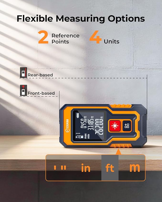 CIGMAN Mini Laser Measuring Tool, 262Ft Laser Tape Measure
